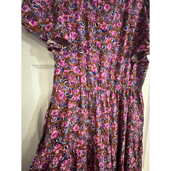 NWT J. Crew Women 8 Flutter Sleeve Tiered Midi Dress Floral Whimsical Cottage - Picture 13 of 13